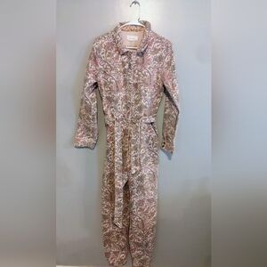 Anthropologie Paisley Utility Jumpsuit size Small